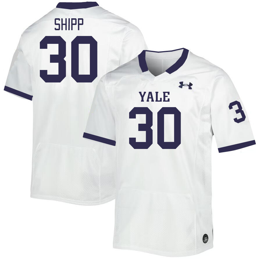 Men-Youth #30 Mason Shipp Yale Bulldogs 2023 College Football Jerseys Stitched Sale-White